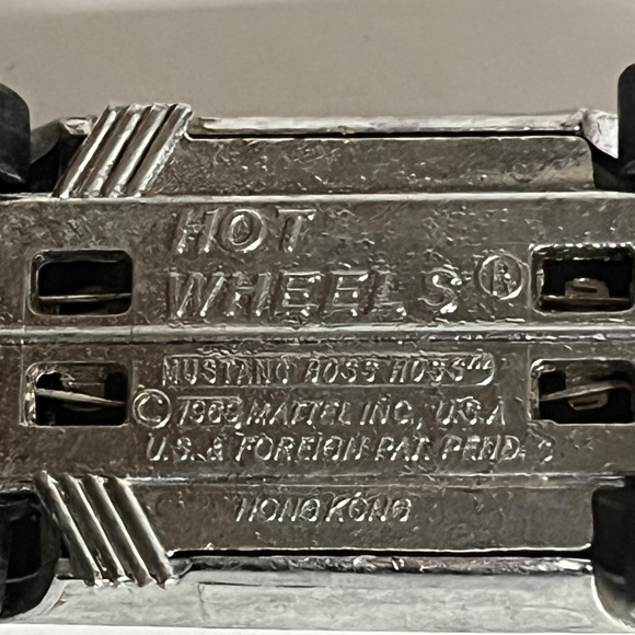 Vintage 1969 Mattel Hot Wheels Redline Mustang Boss Hoss Silver Car Hong Kong - Picture 9 of 10